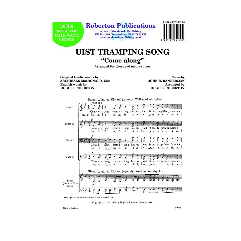 Roberton - Uist Tramping Song (Come Along)