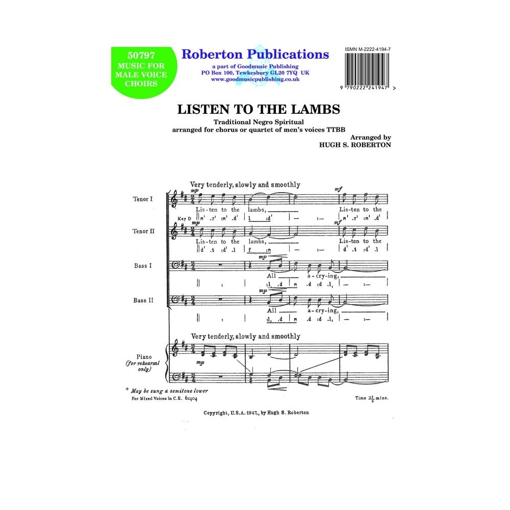 Roberton - Listen to the Lambs