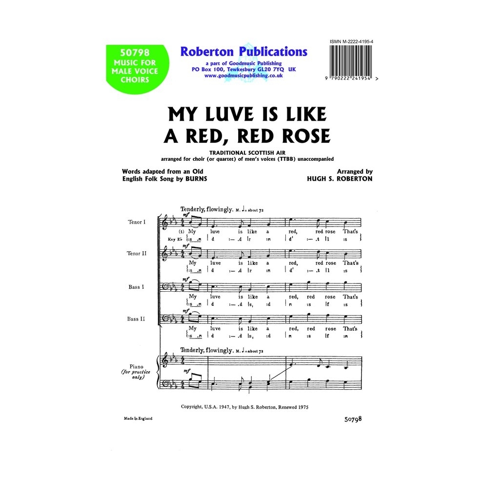 Roberton - My Luve is Like a Red Red Rose