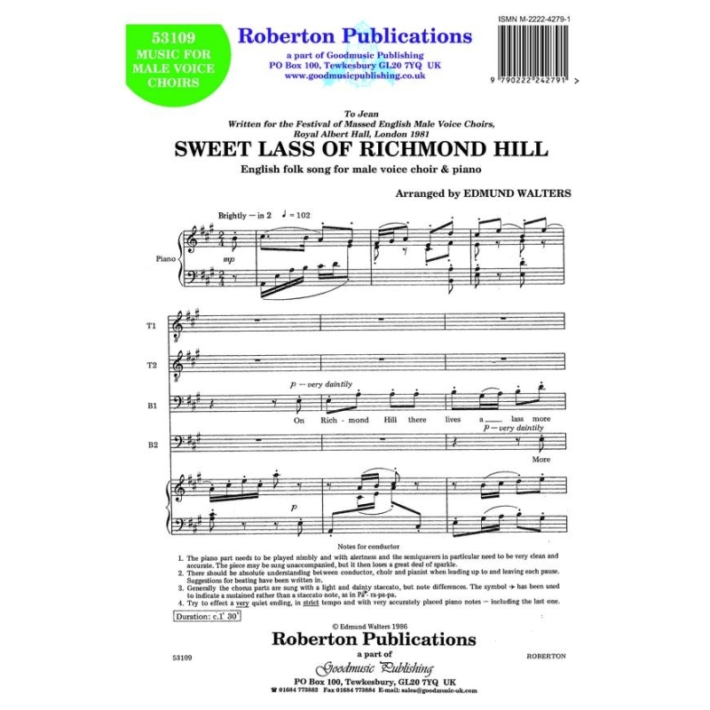 Walters, E - Sweet Lass of Richmond Hill