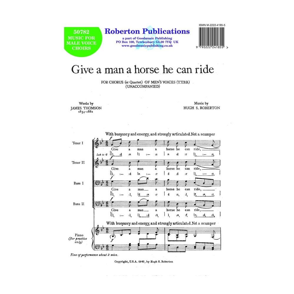 Roberton - Give a Man a Horse He Can Ride