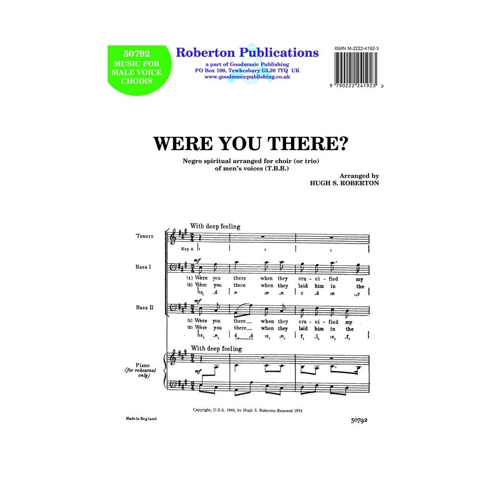Roberton - Were You There? (TBB)