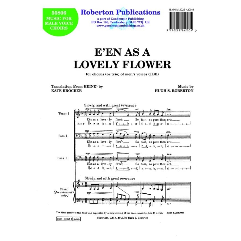 Roberton - E'en As a Lovely Flower