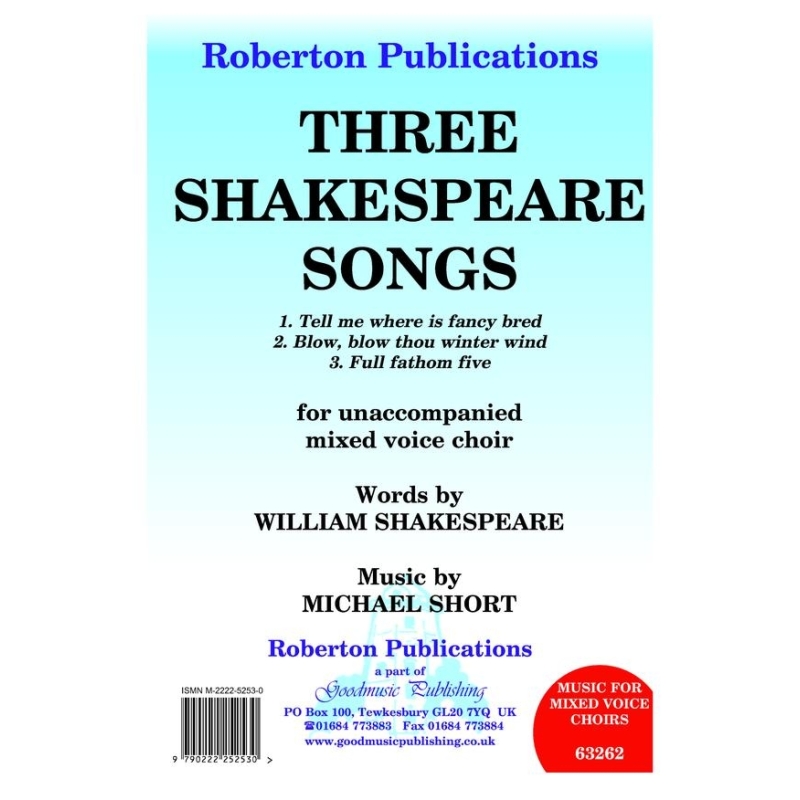 Short, M - Three Shakespeare Songs