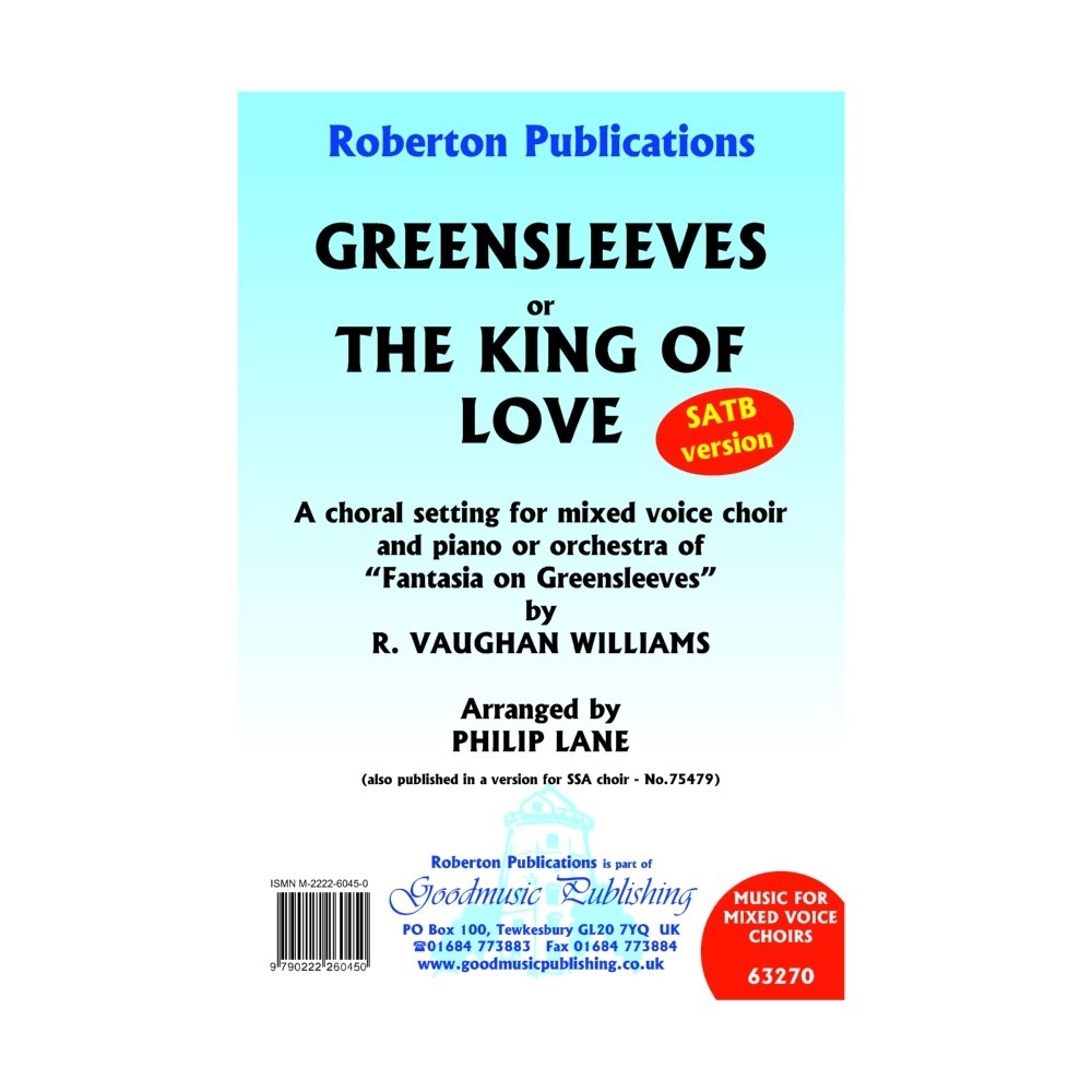 Vaughan Williams, R - Greensleeves/King of Love arr.Lane