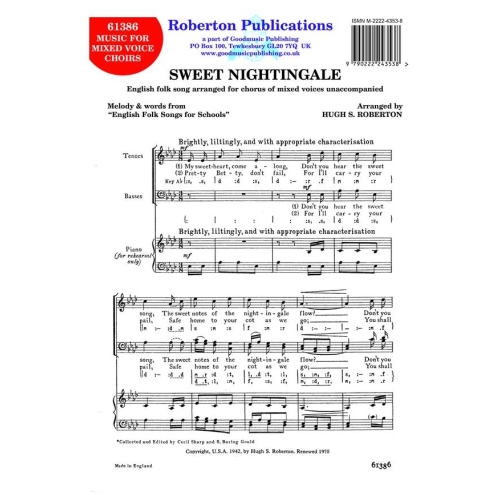 Roberton - Sweet Nightingale
