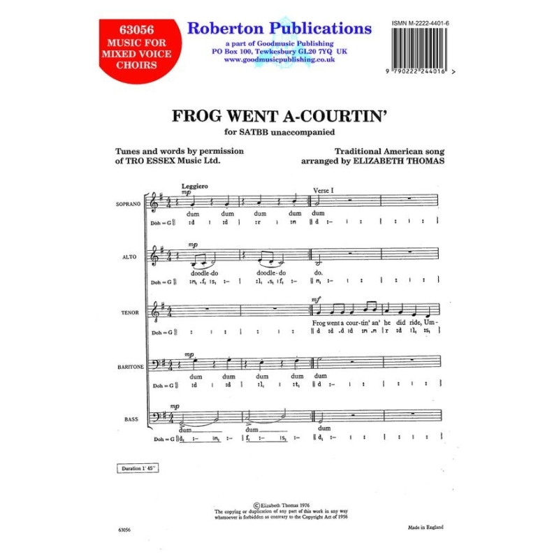 Thomas, E - Frog Went A-courtin'