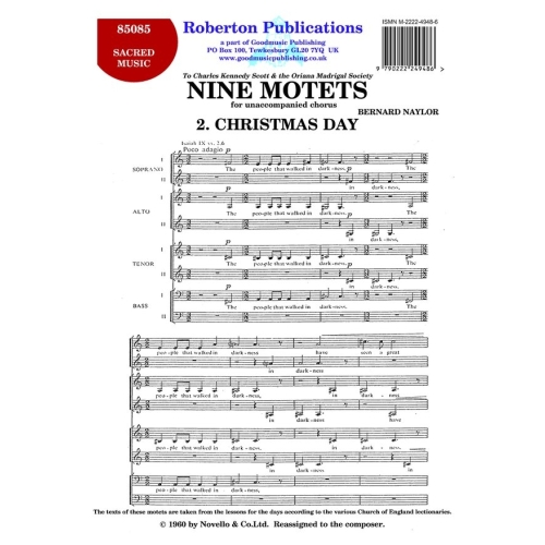 Naylor, B - 9 Motets - No.2...
