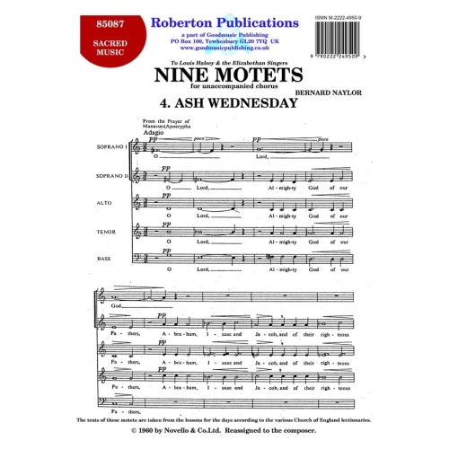 Naylor, B - 9 Motets - No.4...