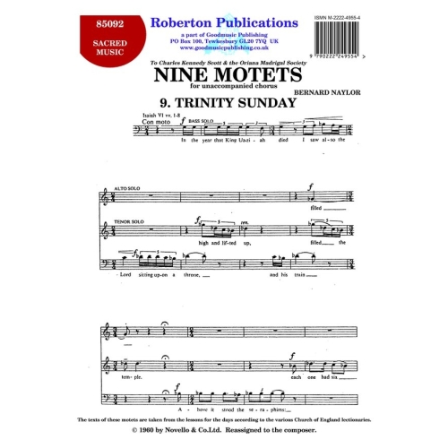 Naylor, B - 9 Motets - No.9...