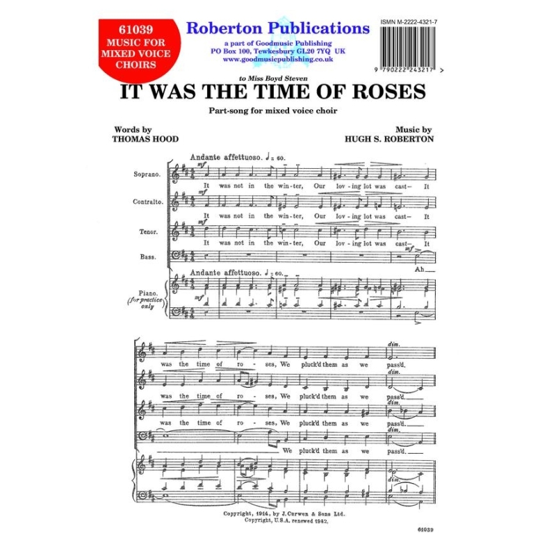 Roberton - It Was the Time of Roses