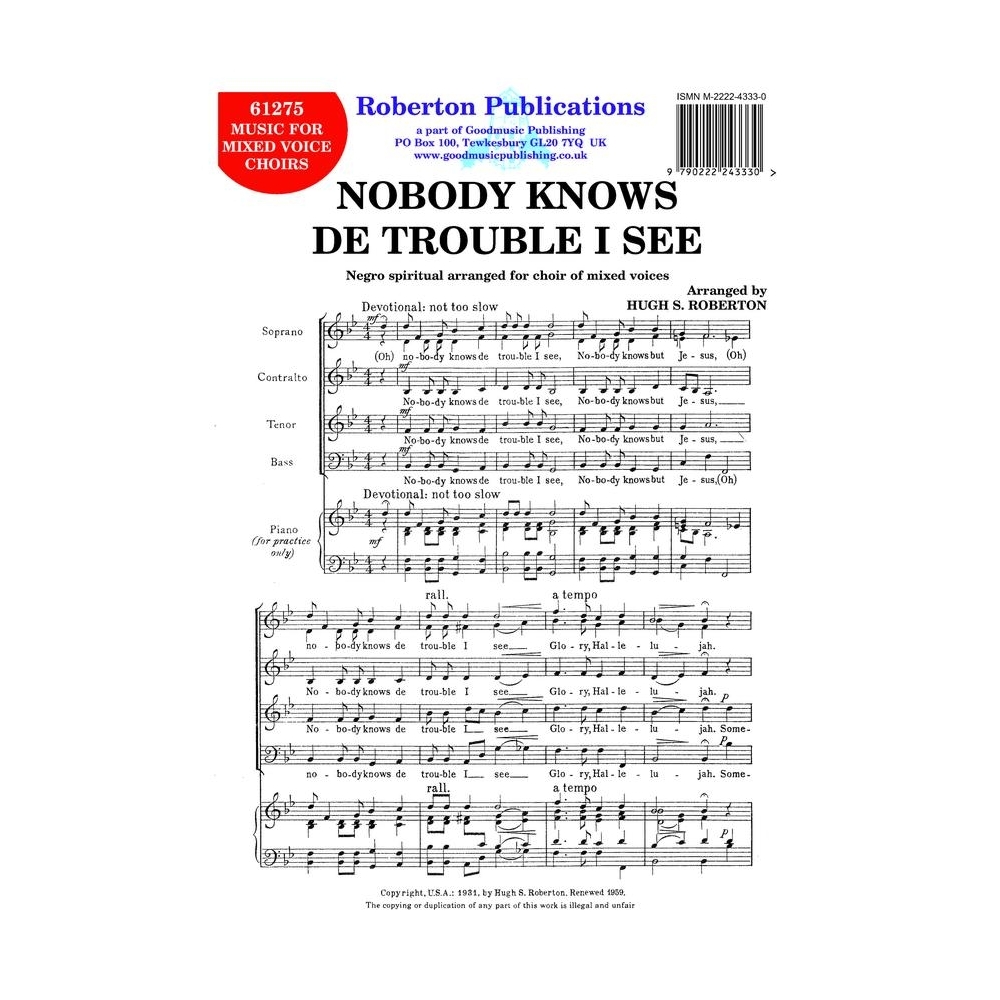 Roberton - Nobody Knows De Trouble I See