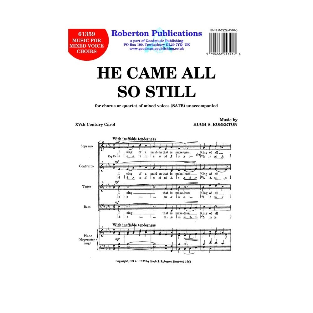 Roberton - He Came All So Still