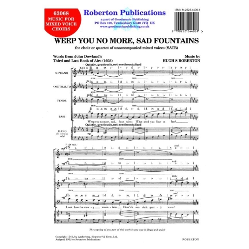Roberton - Weep You No More...