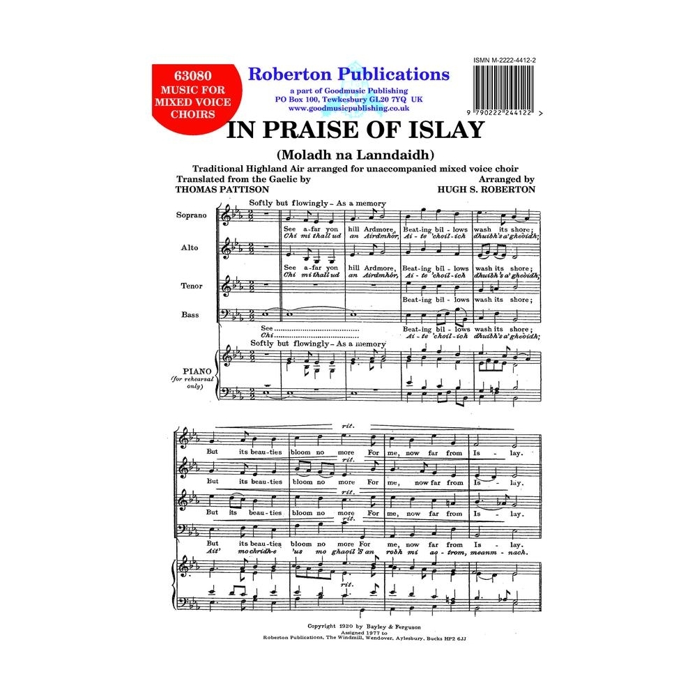 Roberton - In Praise of Islay (Eng/Gaelic)