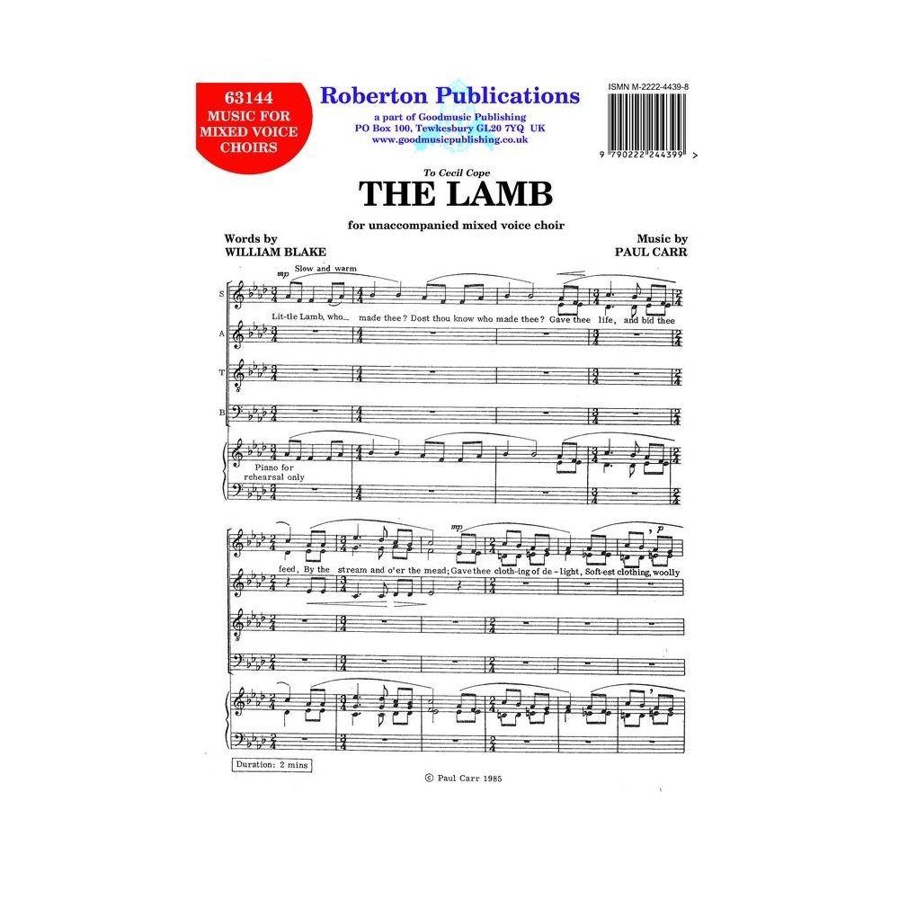 Carr, P - Lamb (First setting 1985)