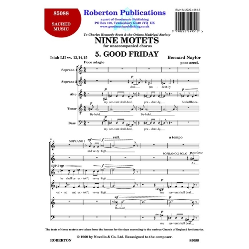 Naylor, B - 9 Motets - No.5...