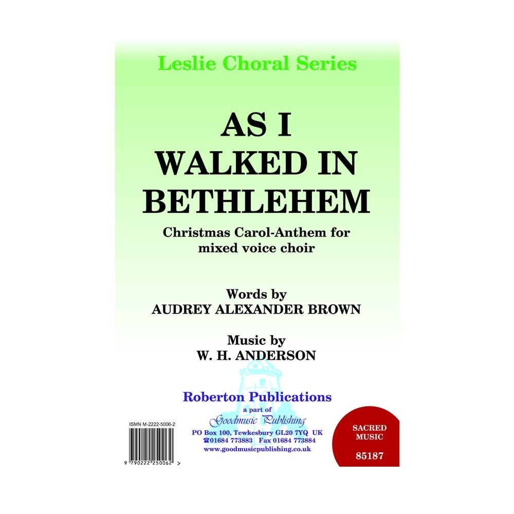 Anderson - As I Walked in Bethlehem