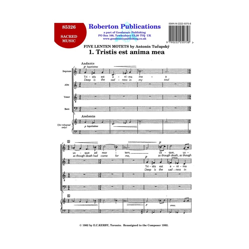 Tucapsky - 5 Lenten Motets 1.Tristis Est Anima