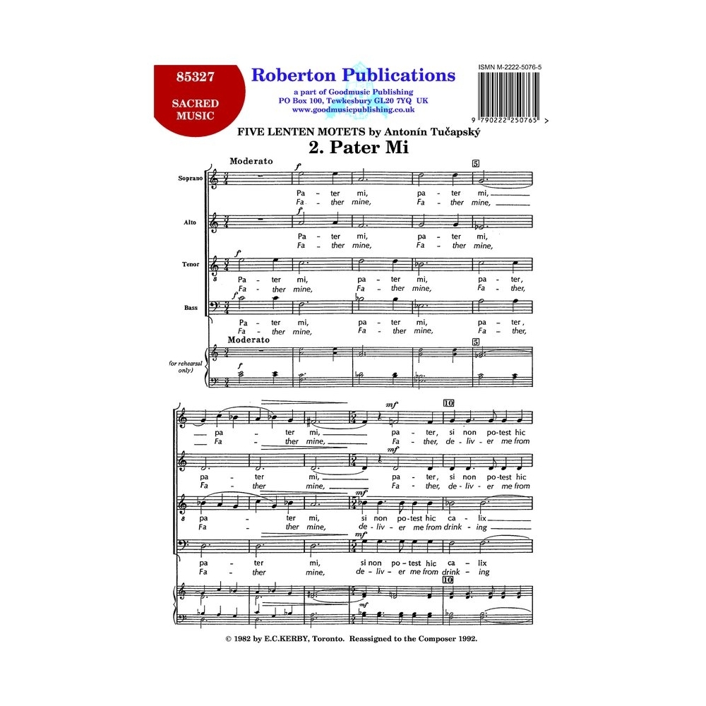 Tucapsky - 5 Lenten Motets 2.Pater Mi