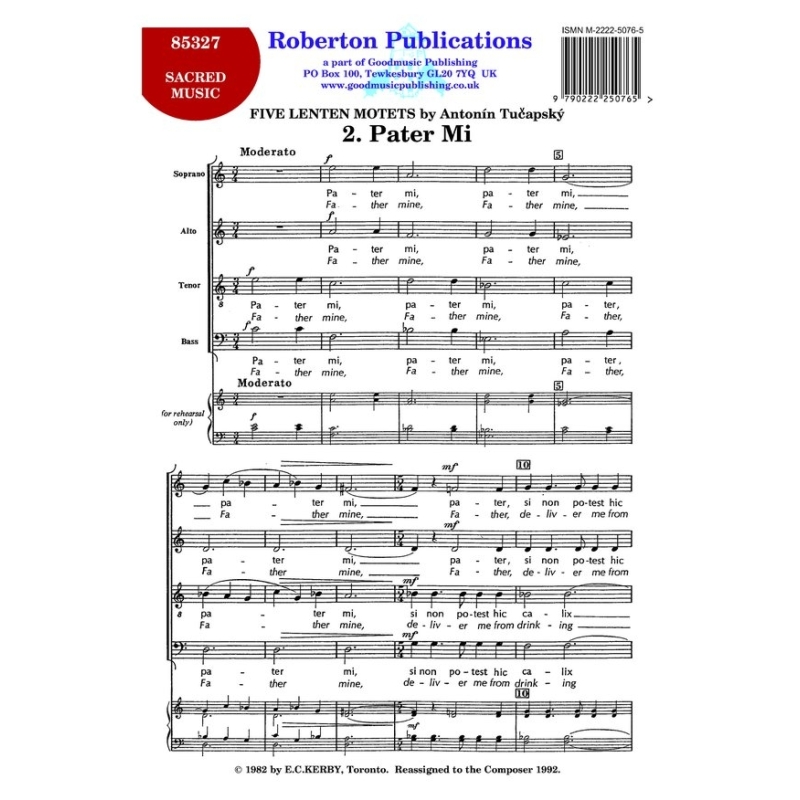Tucapsky - 5 Lenten Motets 2.Pater Mi