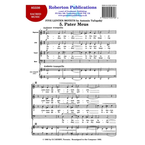Tucapsky - 5 Lenten Motets...