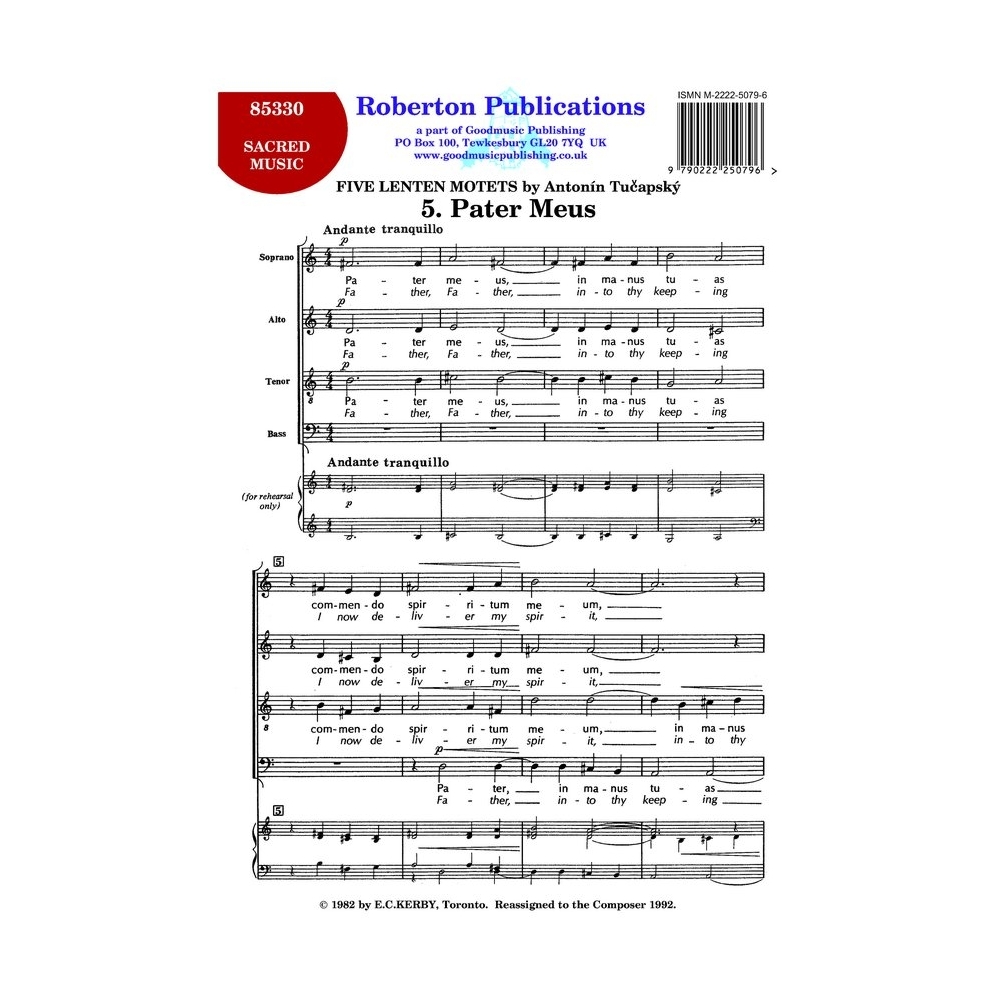 Tucapsky - 5 Lenten Motets 5.Pater Meus