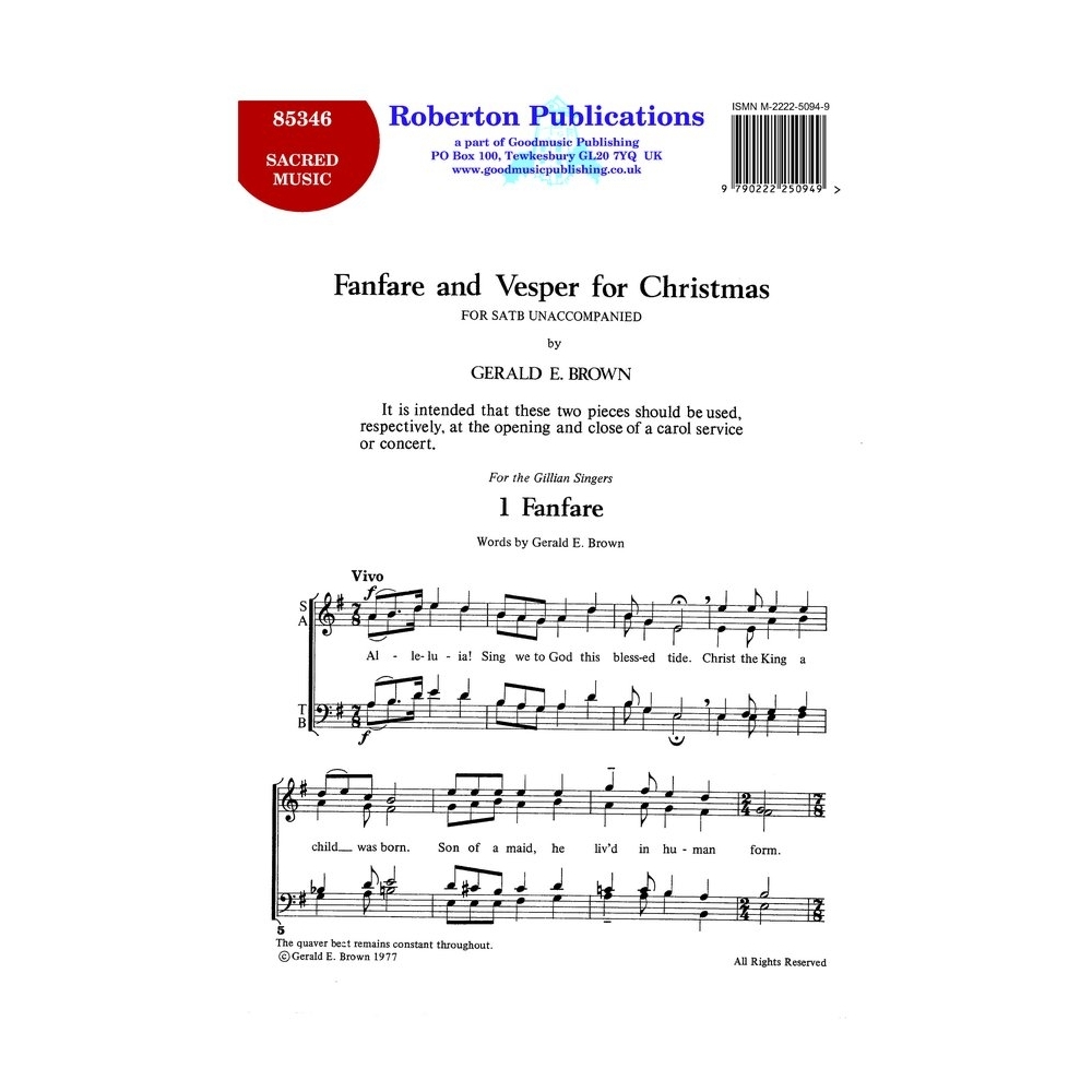 Brown, G - Fanfare and Vesper for Christmas