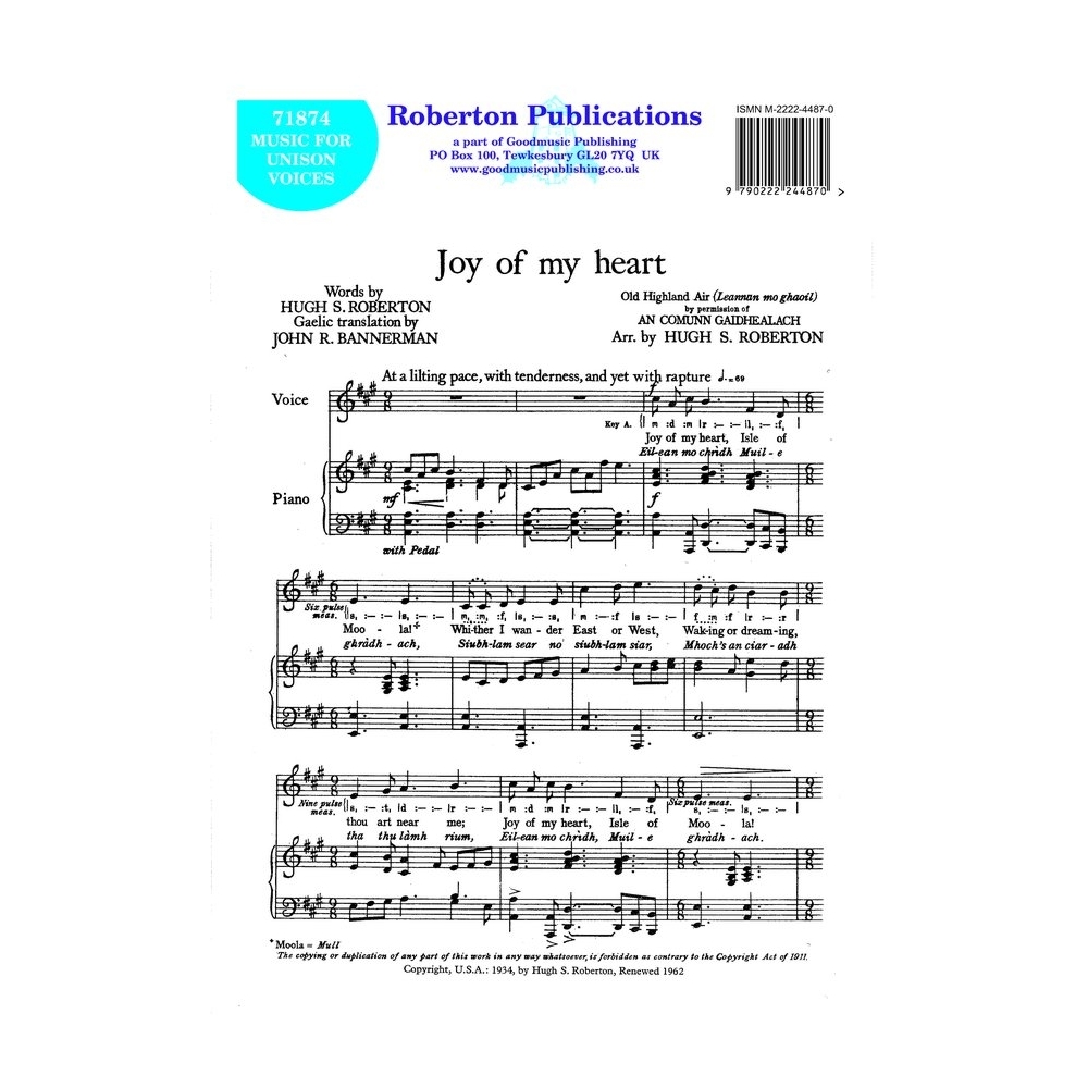 Roberton - Joy of My Heart