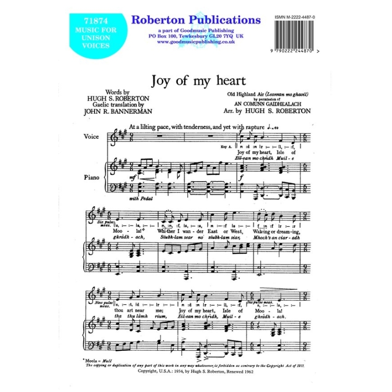 Roberton - Joy of My Heart