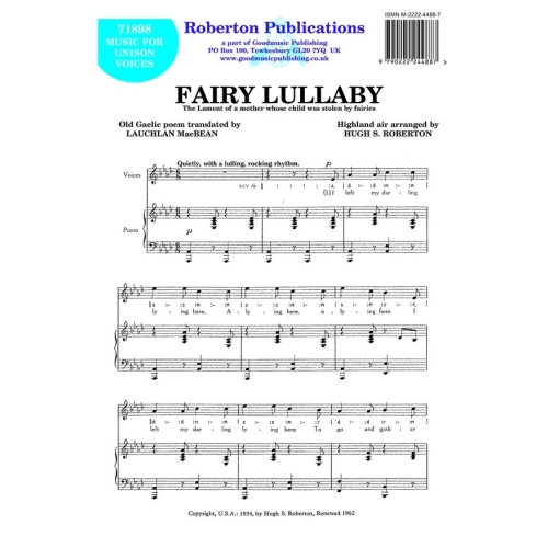 Roberton - Fairy Lullaby