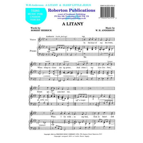 Anderson - Litany / Sleep,...