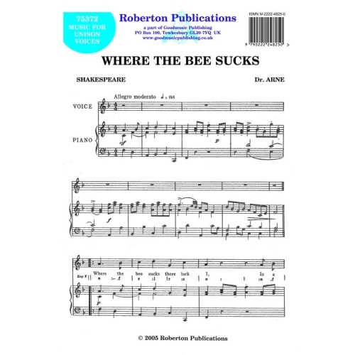 Arne - Where the Bee Sucks...