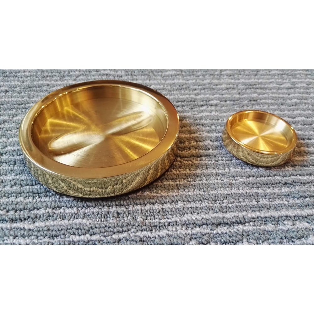 40mm Castor Cups (brass/chrome)