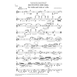 Recitative and Aria - John Manduell, for Violin and Viola (or Cello)