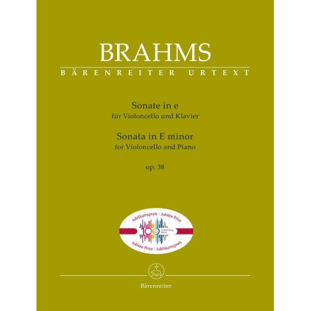 Brahms, Johannes - Cello Sonata in E minor, Op. 38