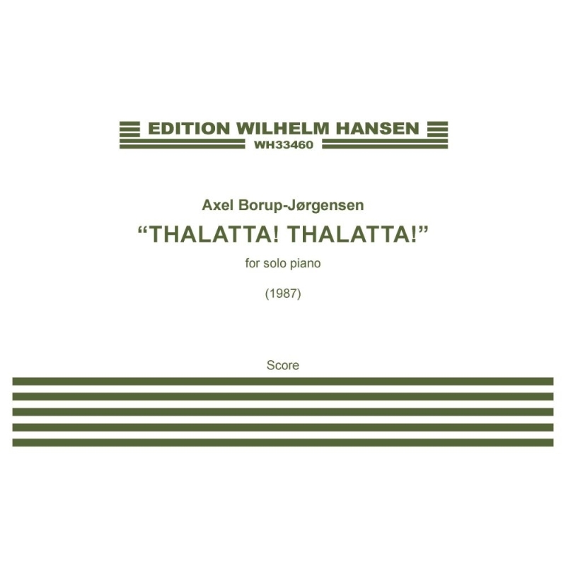 Borup-Jørgensen, Axel - Thalatta! Thalatta!