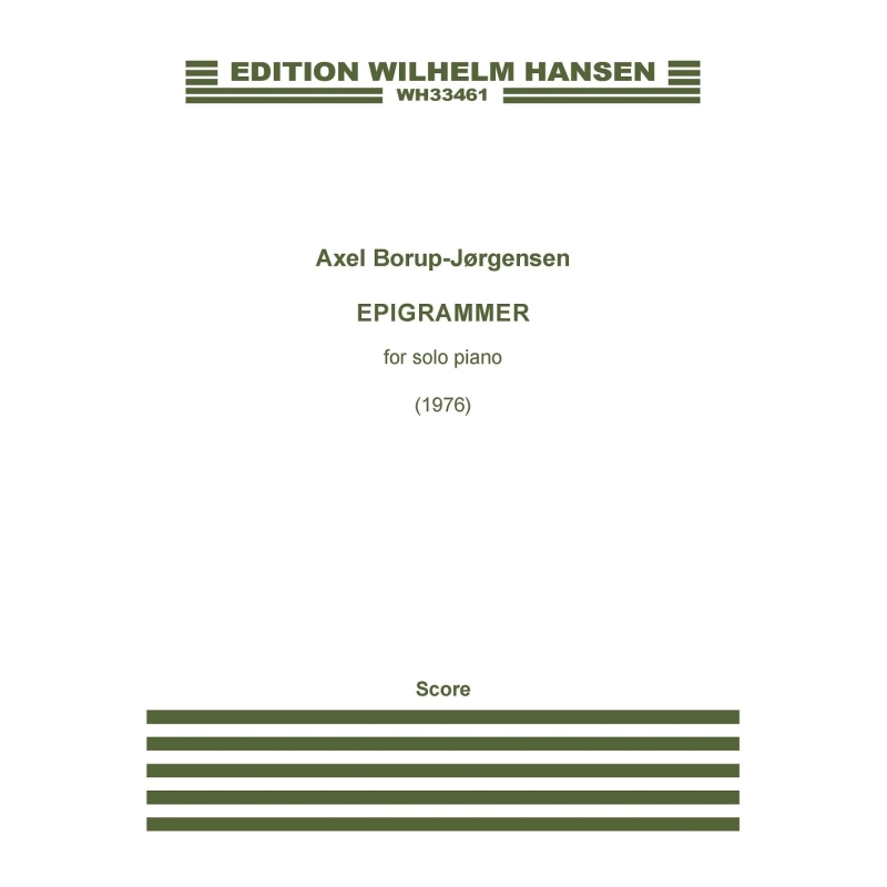 Borup-Jørgensen, Axel - Epigrammer, Op. 87