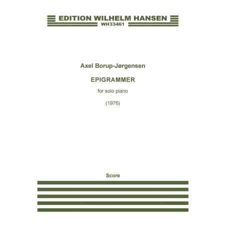 Borup-Jørgensen, Axel - Epigrammer, Op. 87