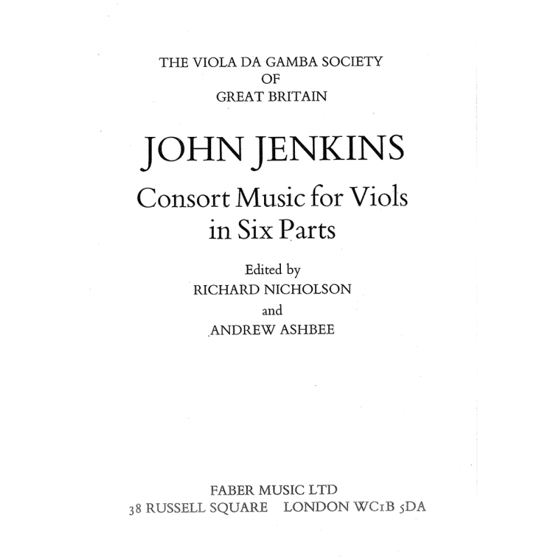 Jenkins, John - Consort Music in six parts (score)