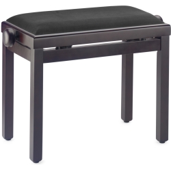 Stagg Piano Bench - Matte Rosewood Velvet Top