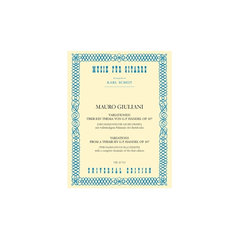 Giuliani, Mauro - Variations on a Theme by G.F. Handel "The Harmonius Blacksmith" op. 107 