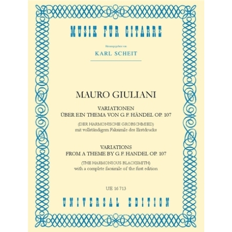 Giuliani, Mauro - Variations on a Theme by G.F. Handel "The Harmonius Blacksmith" op. 107 