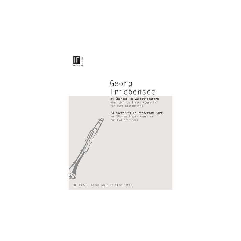 Triebensee, Georg - 24 Exercises in Variation Form on "Oh, du lieber Augustin" 