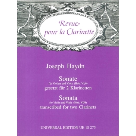 Haydn, Joseph - Sonata Hob. VI:6
