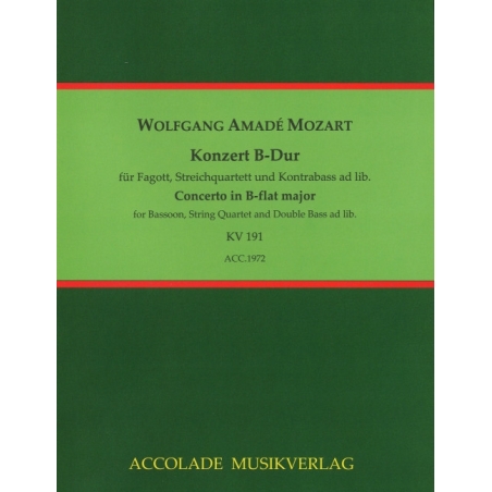 Mozart, W.A - Concerto in B-flat major K.191