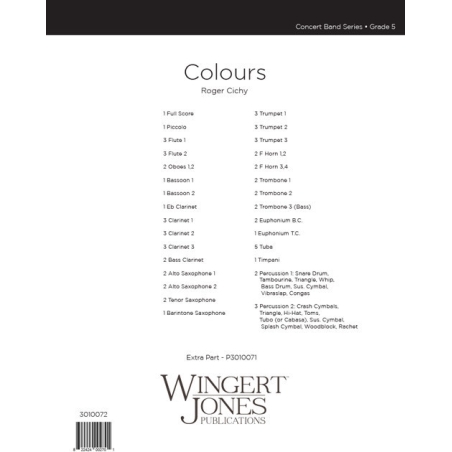 Cichy, Roger - Colours - Full Score 