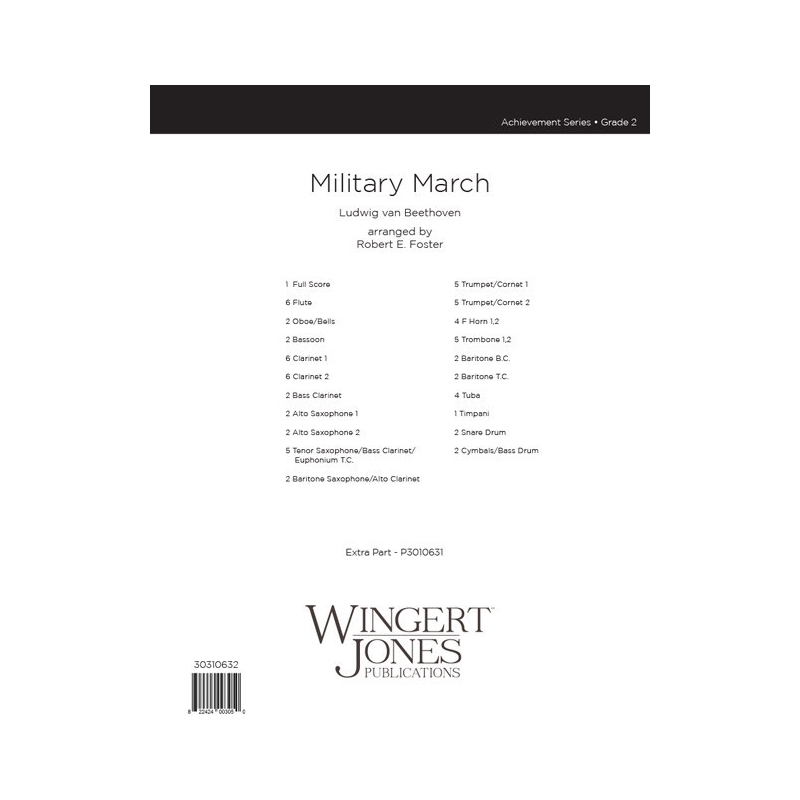 Beethoven, Ludwig van - Military March - Full Score 