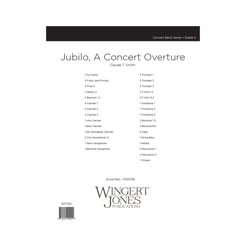 Smith, Claude T. - Jubilo A Concert Overture - Full Score 