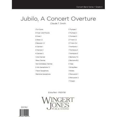 Smith, Claude T. - Jubilo A Concert Overture - Full Score 